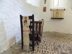 Prayer stool in Melangell apse