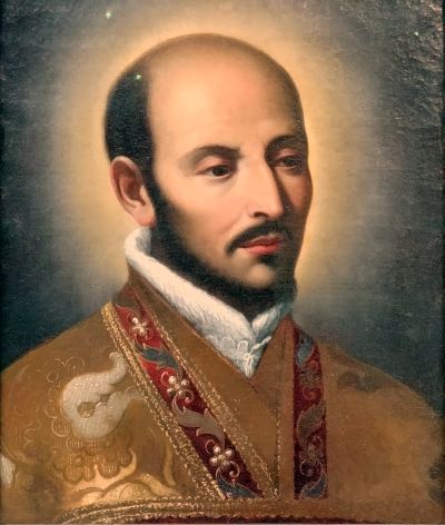 St Ignatius of Loyola. Painting from Touchstones Gallery, Rochdale.
